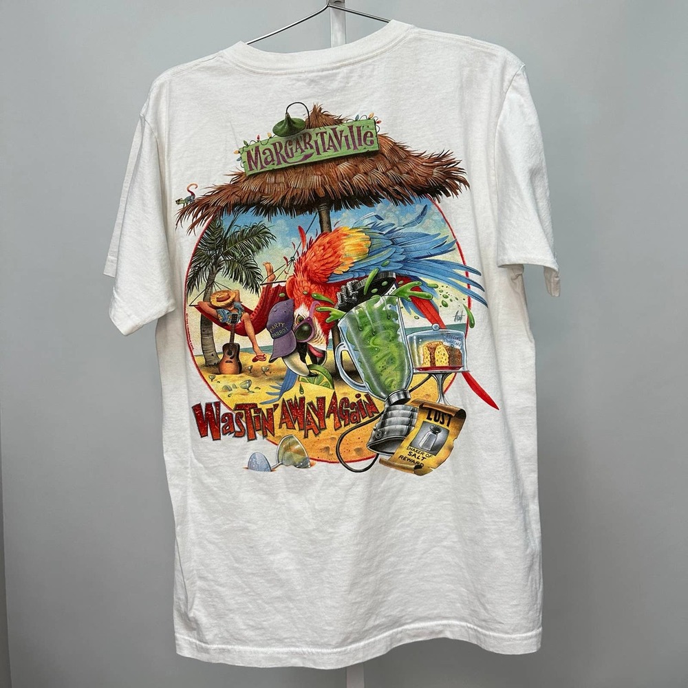 Vintage Caribbean Soul Margaritaville Double Sided Vacation Shirt